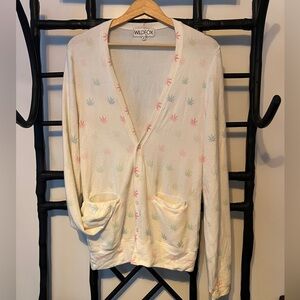 Wildfox rainbow ‘leaf’ cardigan